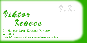 viktor kepecs business card